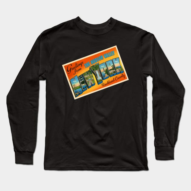 Greetings From Rockland County NY Long Sleeve T-Shirt by MatchbookGraphics